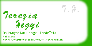 terezia hegyi business card
